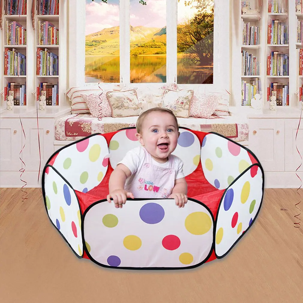 Foldable Baby Playpen Hexagon Polka Dot Balls Pool Pit Indoor Outdoor Children Baby Toy Game Play House Kids Gift Play Tent
