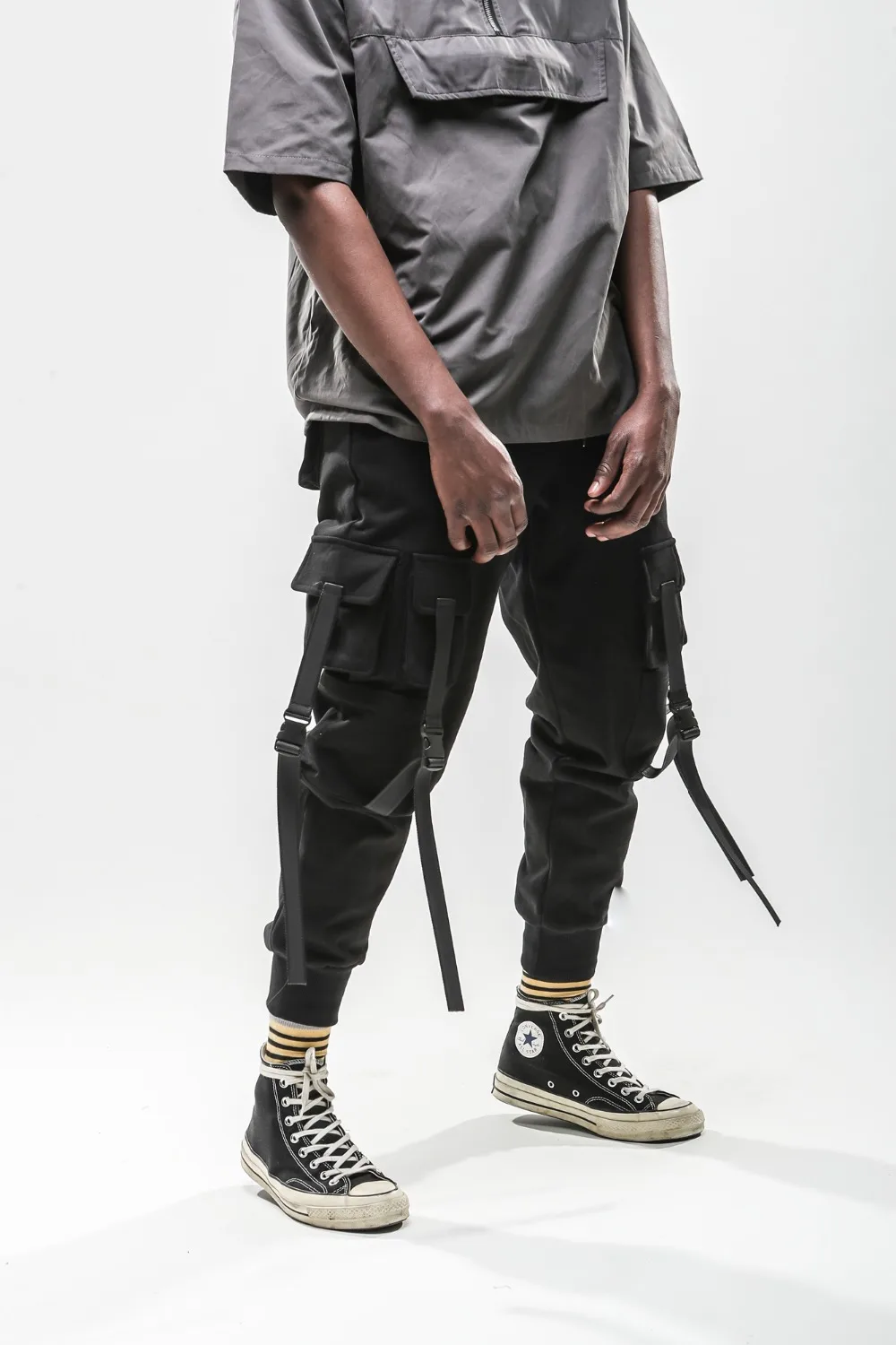 VFIVEUNFOUR New Arrivals Hip Hop Harem Joggers Pants 2019 Male Trousers Mens Pocket Tapes Elastic Waist Casual Pants Sweatpants 