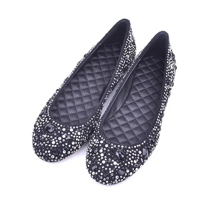 womens dressy black flat shoes