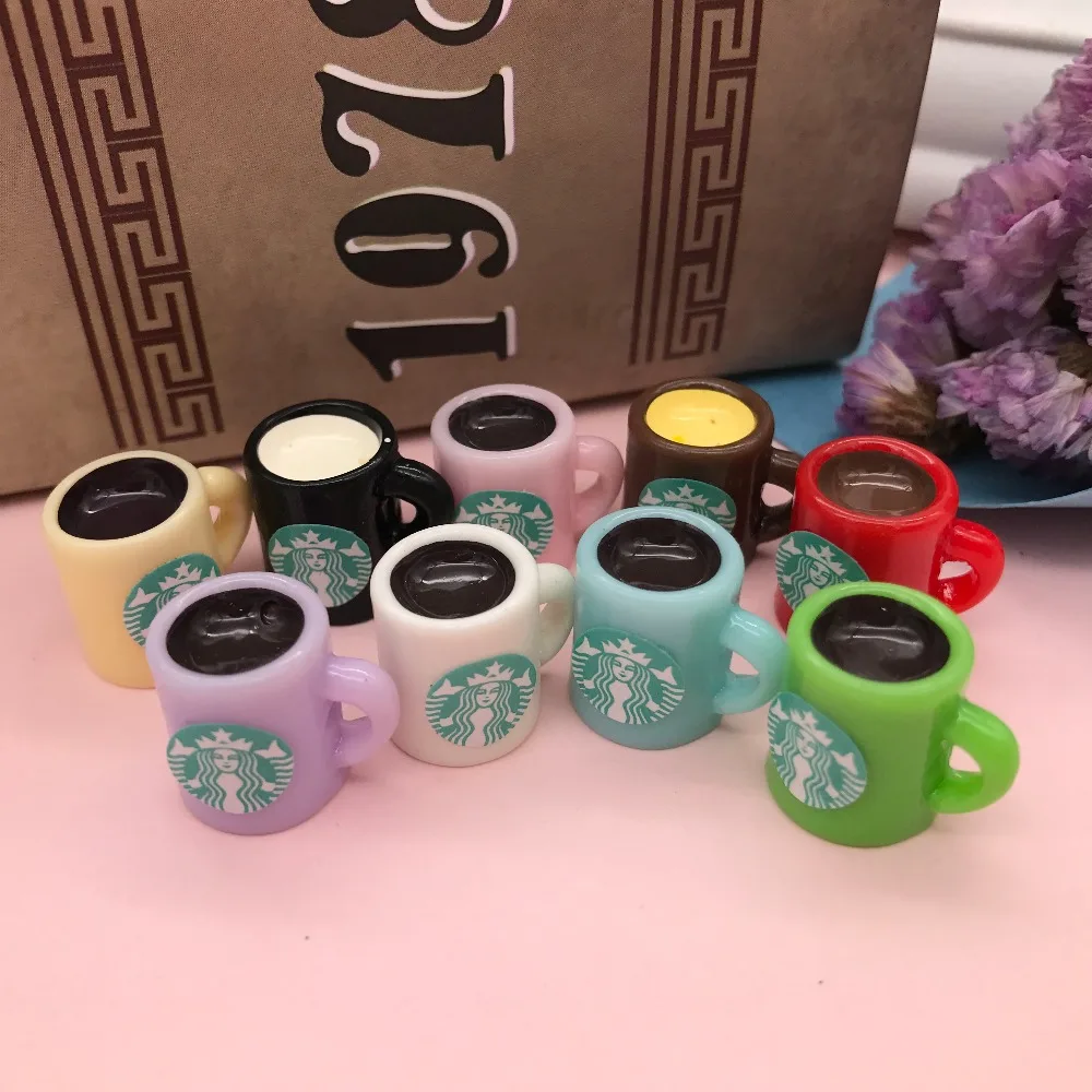 

Free shipping!Resin Star coffee cup.Resin Flatback Cabochon for phone Dustproof plug decoration,DIY 12mm,