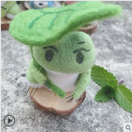 

Frog snail crabwool needlepoint kit wool felt needle felting decoration craft needlecraft DIY handmade