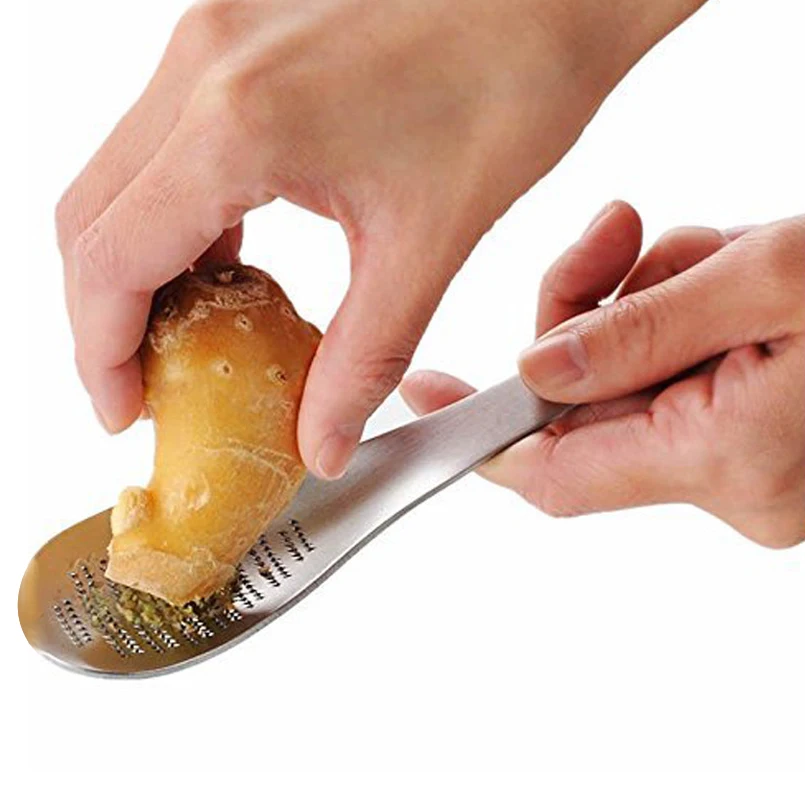 

Stainless Steel Multi-functional Ginger Grinding Ginger Peeling Garlic Baby Food Supplement Grinder Cooking Spoon Kitchen Tools