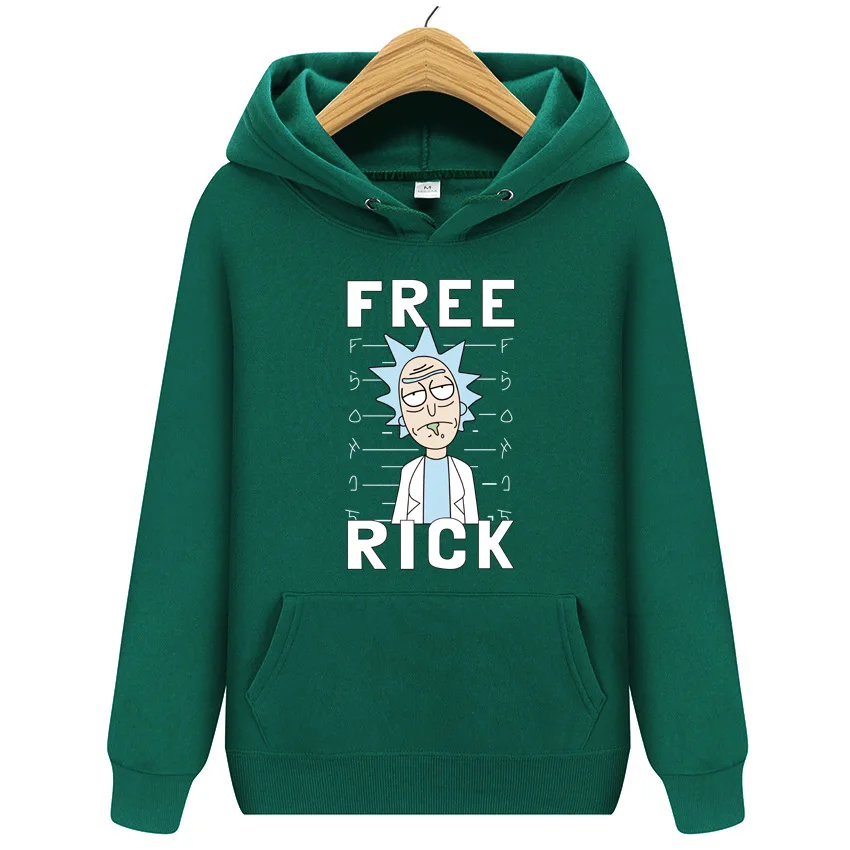 Autumn Plus Velvet New Design Rick And Morty Cotton Hoodies Funny Print Fashion Hoodie Man Rick And Morty Casual Hoody