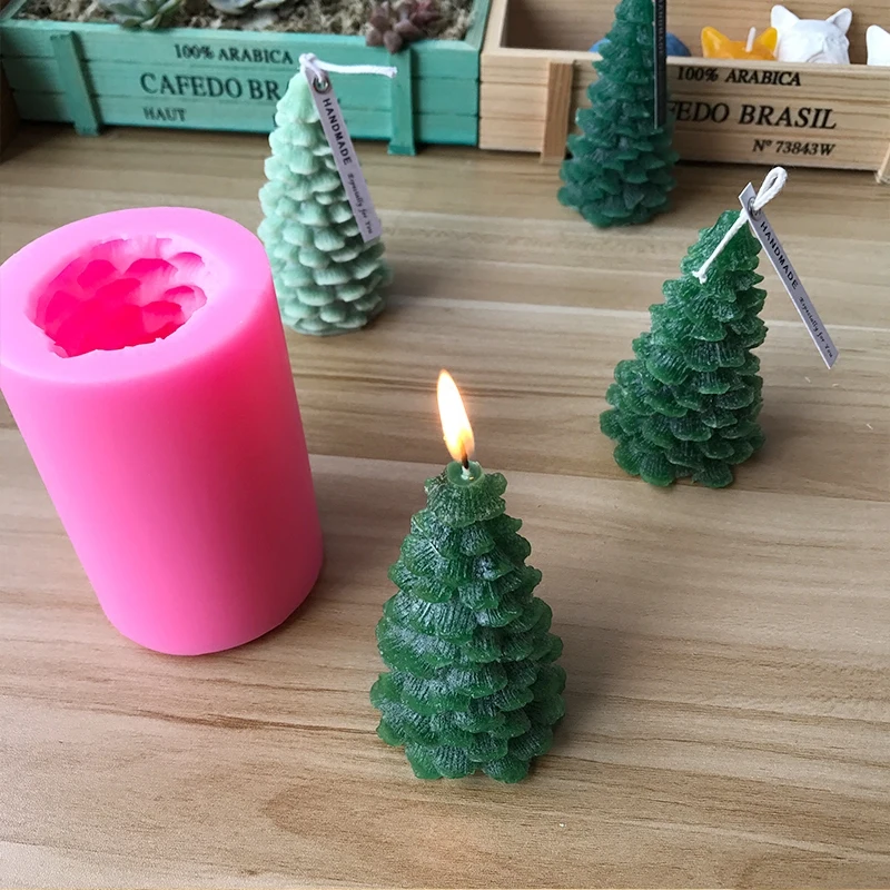 ビッグ Diy 3d クリスマスツリー装飾シリコーンキャンドル型枠手作り樹脂粘土工芸品金型デコレーションツールサプライヤー キャンドル 型 Aliexpress