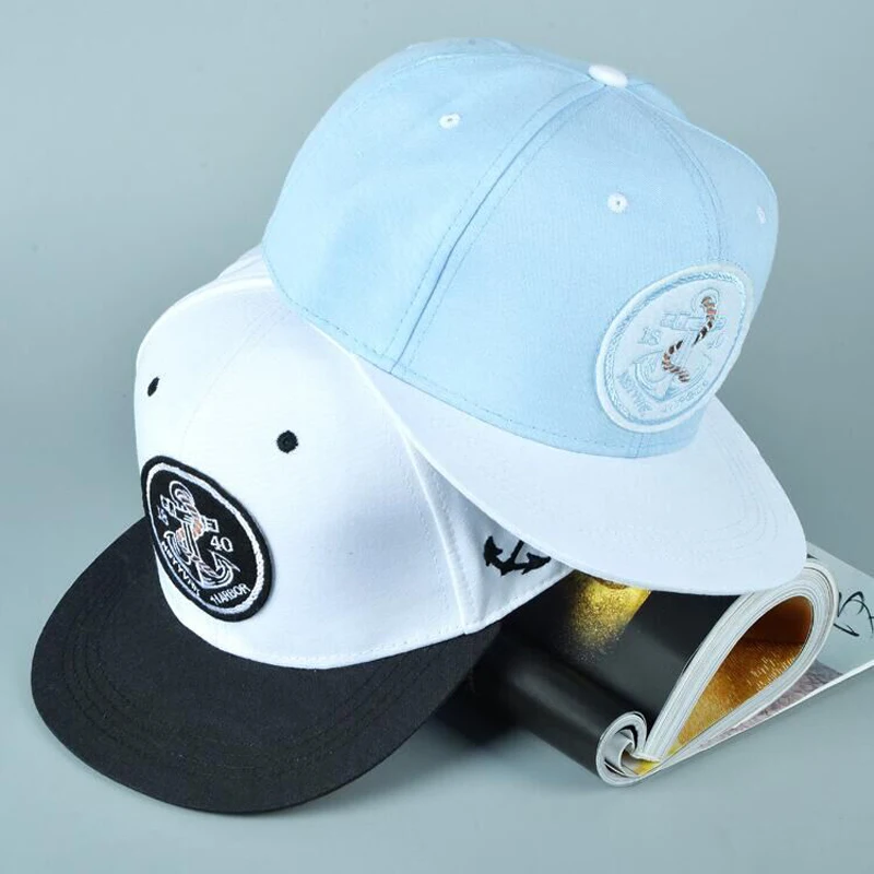 

Anchor Patch Bone Snapback 1840 York Harbor Hiphop Baseball Cap Fashion Casquette Adjustable Hat Gorras for Women Men