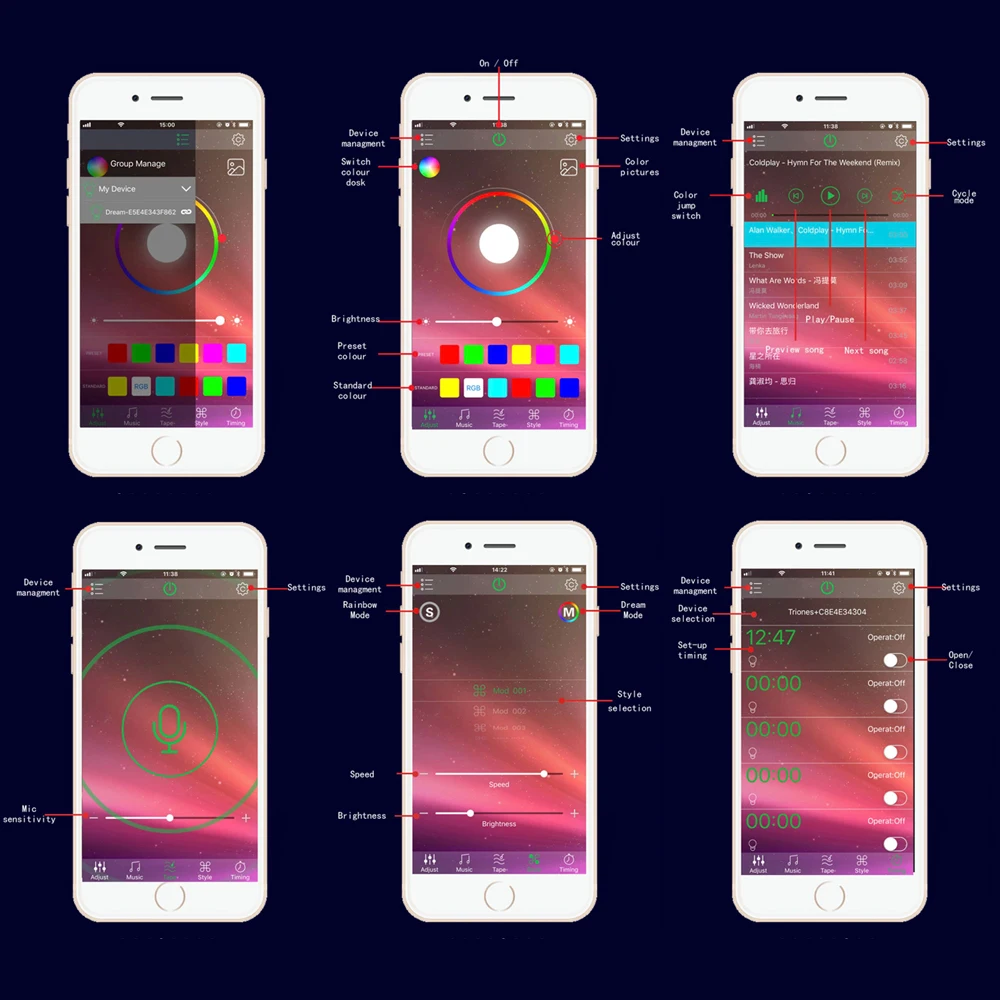 DC 5V 12V 24V Мини Bluetooth WiFi LED RGB RGBW контроллер iOS Android APP 24Key ИК пульт дистанционного