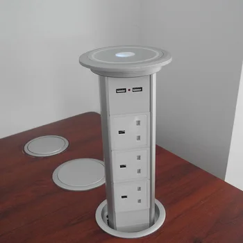 

Intelligent Kitchen Worktop Electric Automatic Pop Up Outlet Socket with Power outlet and USB chargers