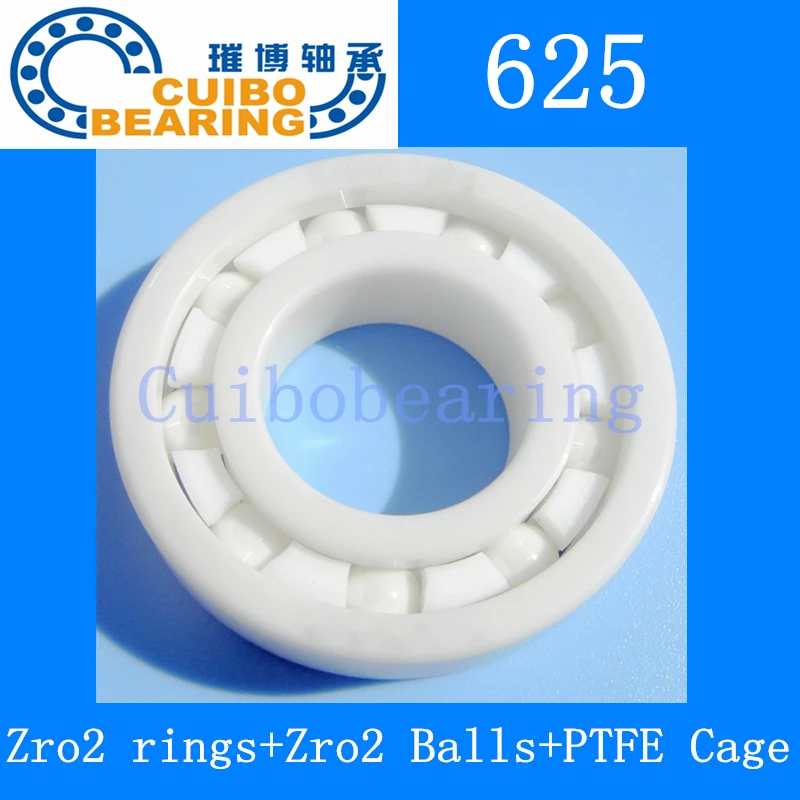 

10pcs/lot 625 full Ceramic bearing 5x16x5 mm Zirconia ZrO2 Ceramic ball bearings