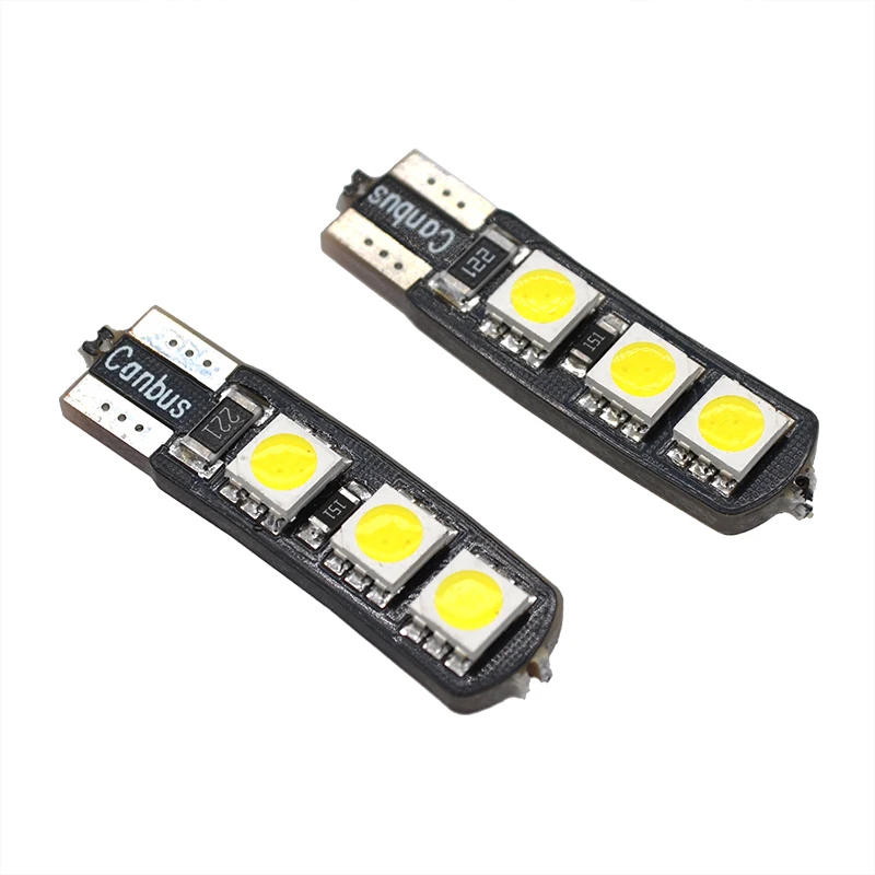 SKYJOYCE 10 шт. супер яркие T10 светодиодные 194 W5W 6SMD 5050 Canbus 6 двойные лампы без ошибок для