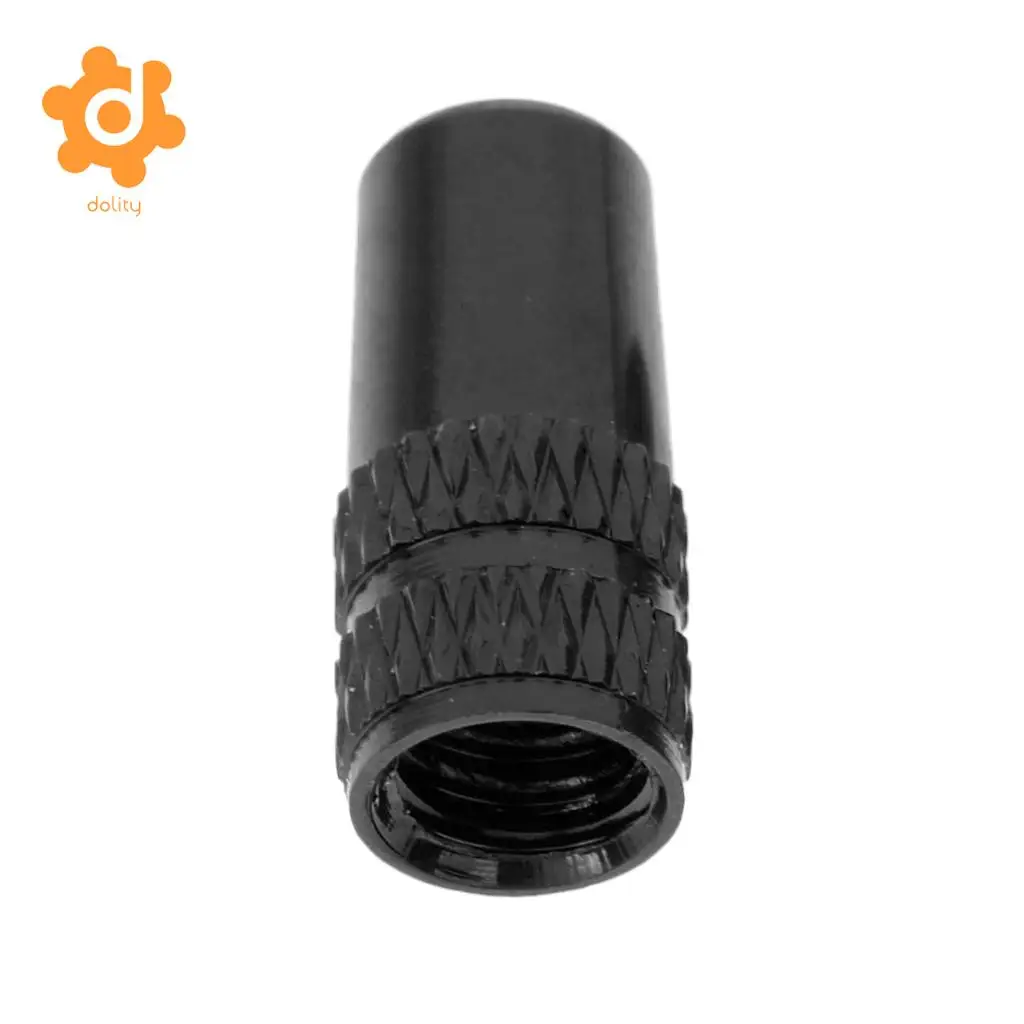 10Pcs MTB Bike Bicycle Aluminum Alloy Presta Valve Cap Dust Cover  for Added Grip Cycling Bicycle Parts -Black