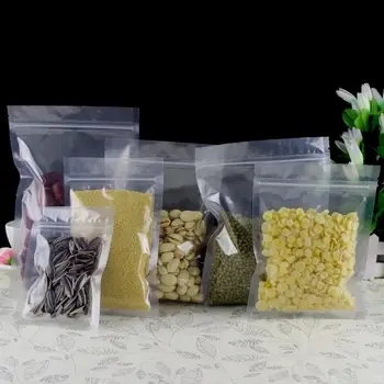 

50 pc Large Size New Transparent Clear PE Zip Lock Bags Clear Zip lock Pouches Food Storage Width 16 cm to 26 cm Free Shipping