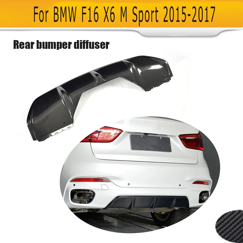 Заднего бампера для губ Диффузор BMW F16 X6 M спортивный внедорожник 2015 2016 2017 с Splitter