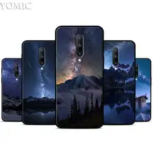 Starry Sky Moon Stars Mountain Silicone Case for Oneplus 7 7Pro 5T 6 6T Black Soft Case for Oneplus 7 7 Pro TPU Phone Cover