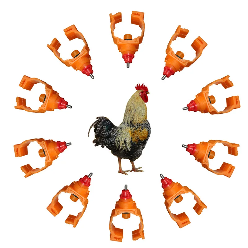 10 шт Автоматическая птицеводная ниппель безопасный поилка кормушка для цыплят Утка Курица Useful-P101