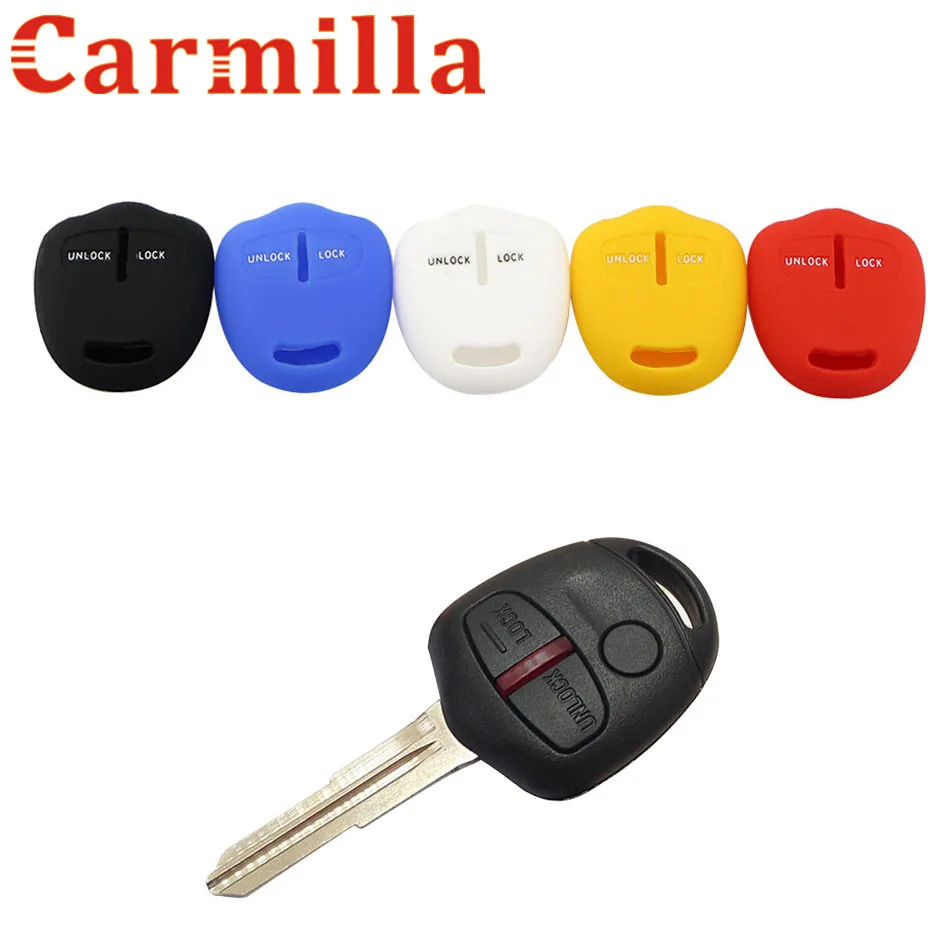Carmilla автомобильный силиконовый защитный чехол для ключей, чехол для ключей для Mitsubishi Outlander Colt LANCER Grandis Pajero, СПОРТИВНЫЕ ЗАПЧАСТИ