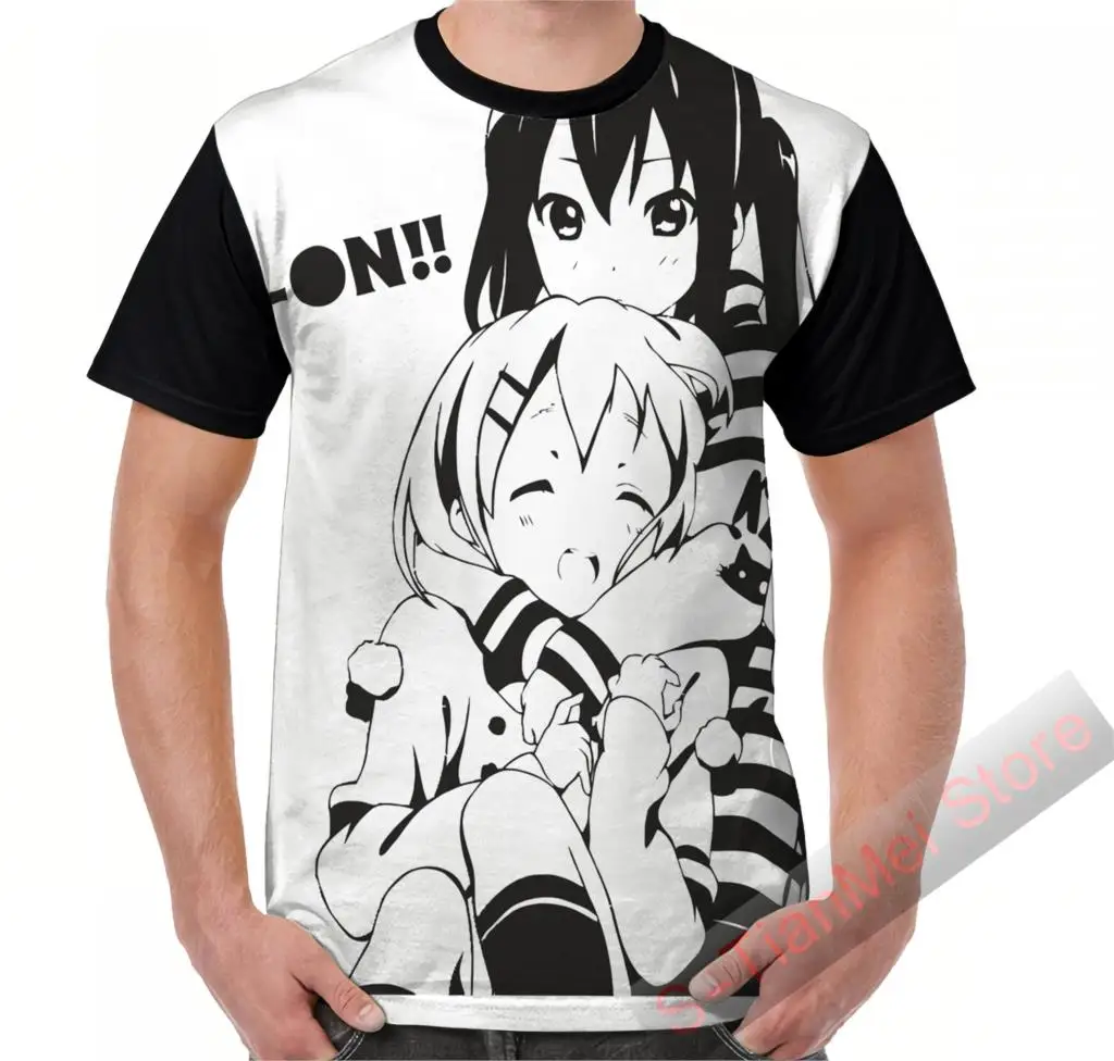 Летняя графическая футболка мужские топы футболки K-On Azusa &amp Yui забавная женская с