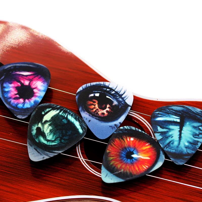SOACH 50 шт/партия 0,71 мм толщина ремень для гитары запчасти Индивидуальность многоцветный узор глаз медиаторы