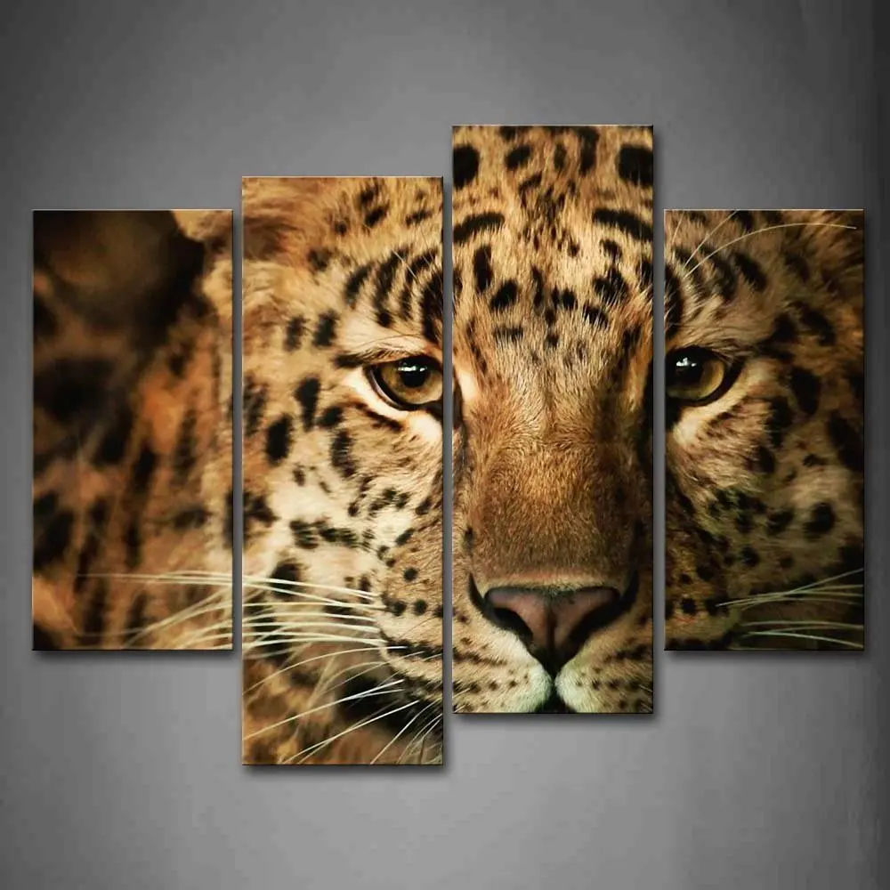  Leopard  Head Wall  Art  Painting Pictures Print On Canvas 