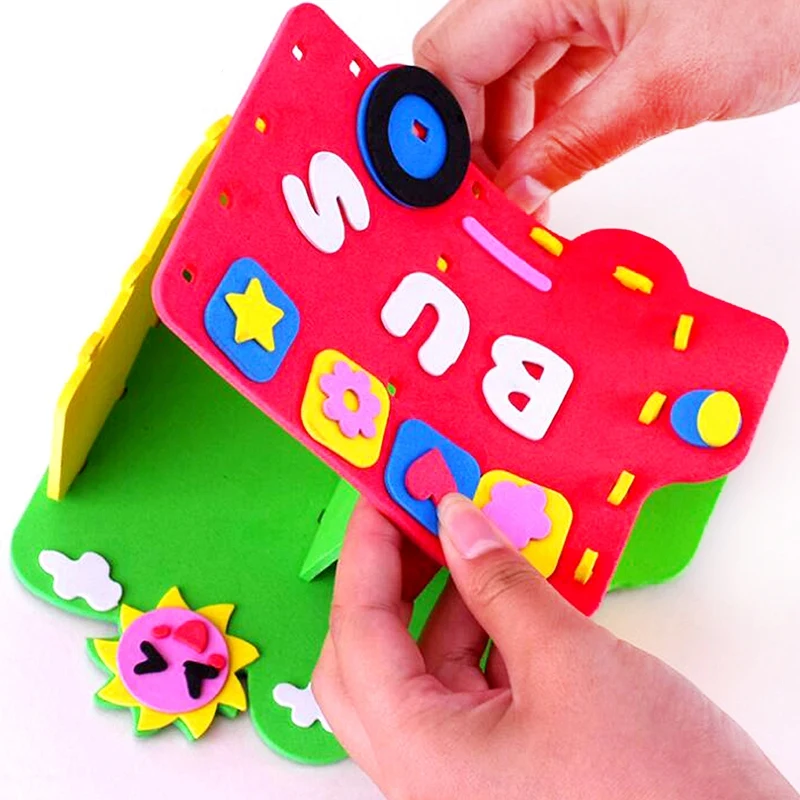 12 Sets Kids Toy Children Handmade Cartoon Animal Brush Pot Craft Art Craft Gift Unfinished 4