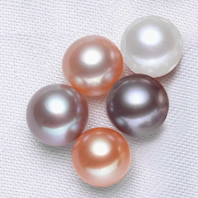 Natural Pearl AAA Quality White Round 6-12mm Natural Freshwater Pearls Beads For DIY Jewelry Making Accessories WhitePink (5)