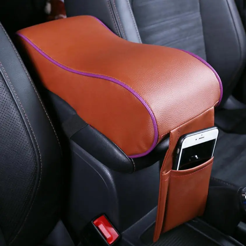 1pc Universal Car PU Memory Foam Center Box Armrest Console Pad Cushion Cover