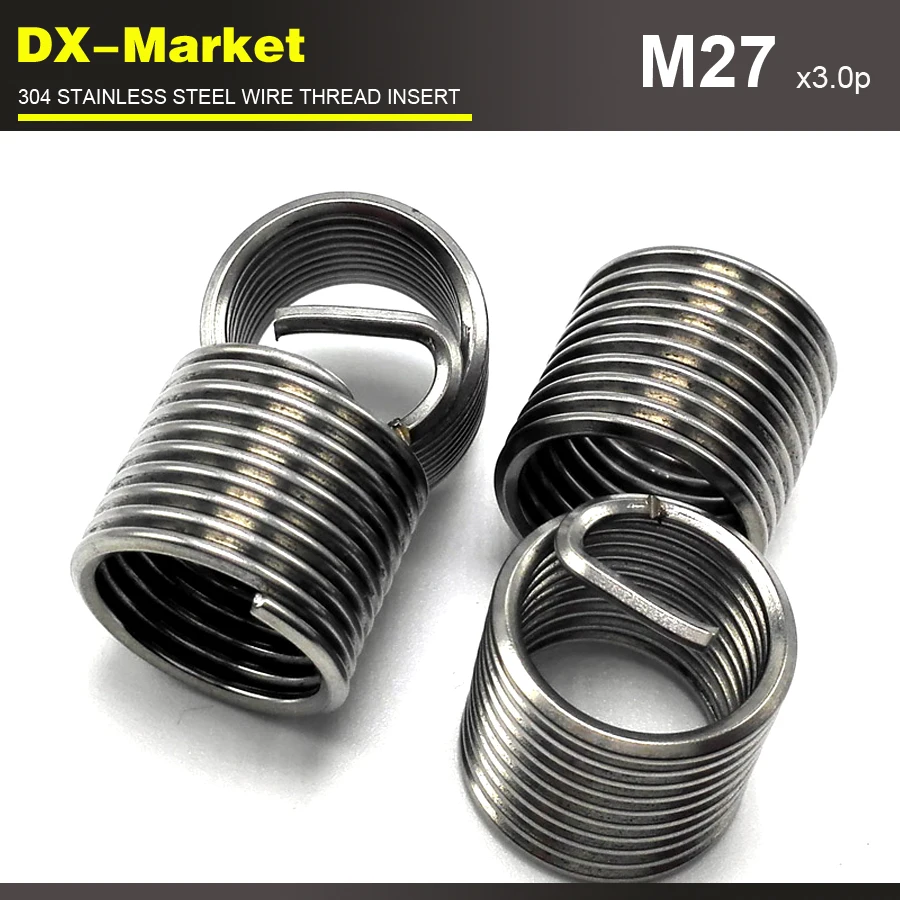 m27*3D *3.0P , 10pcs , 304 stainless steel auto repair thread inserts