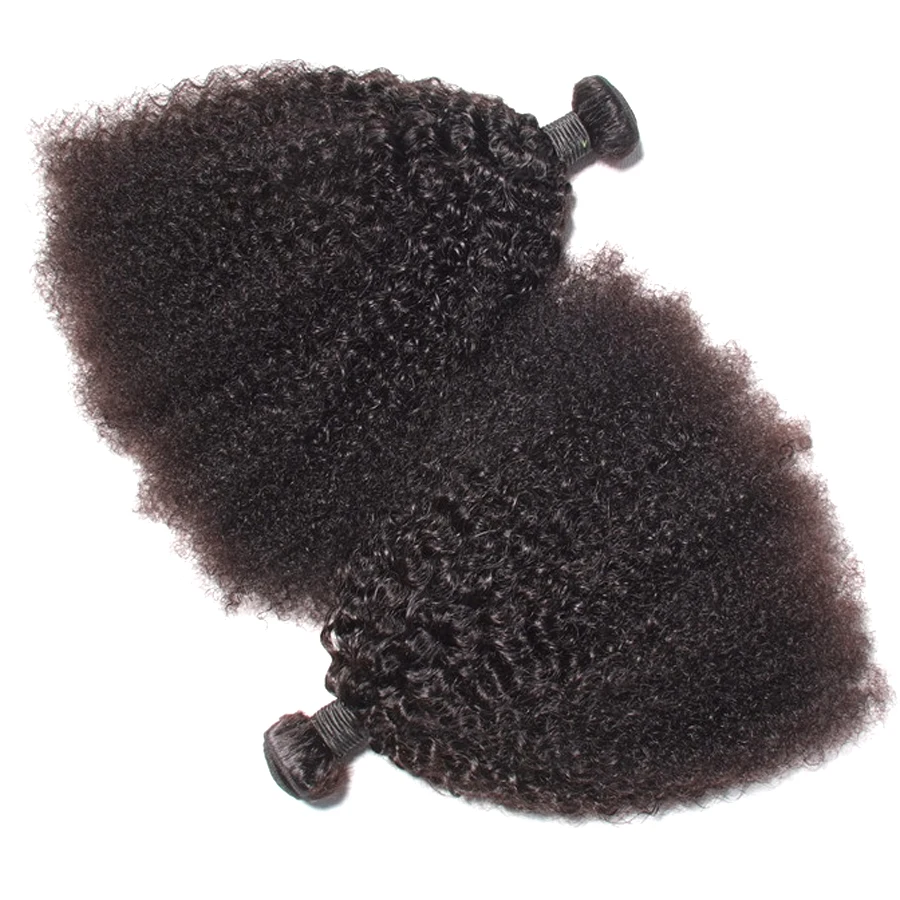 Mongolian Hair Afro Kinky Curly Hair Extension Human Hair Bundles Weave 1 Piece Can Buy 3/4 Bundles Beauty Lueen Non Remy Hair