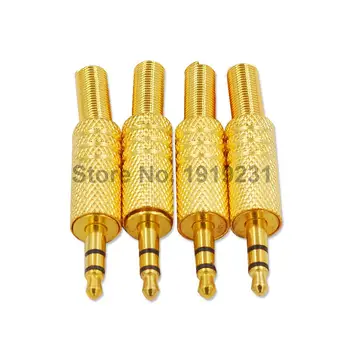 

10PCS Gold Plated 3.5mm Plug RCA Audio Connector RCA Audio Plug 3.5 Jack Stereo Headset Dual Track Headphone