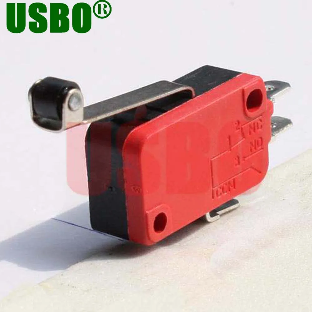 15/25A 150/250V Red Long Handle wheel Micro Switch High Temperature