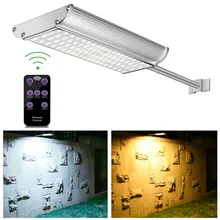 70 светодиодный уличный фонарь на солнечной батарее с пультом дистанционного управления 5 режимов датчик движения уличный фонарь водонепроницаемый супер яркий Солнечный садовый светильник