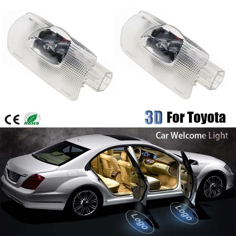 

2 Pcs LED De Voiture Porte Projecteur Laser Bienvenue Logo Porte-Esprit Ombre Lumiere LED pour ToyotaReiz Camry Corolla Highlan