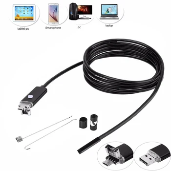 

New 5.5mm/7mm 1M 2M 5M 10M USB Cable Waterproof 6LED Android Endoscope USB Endoscope Inspection Camera Borescope