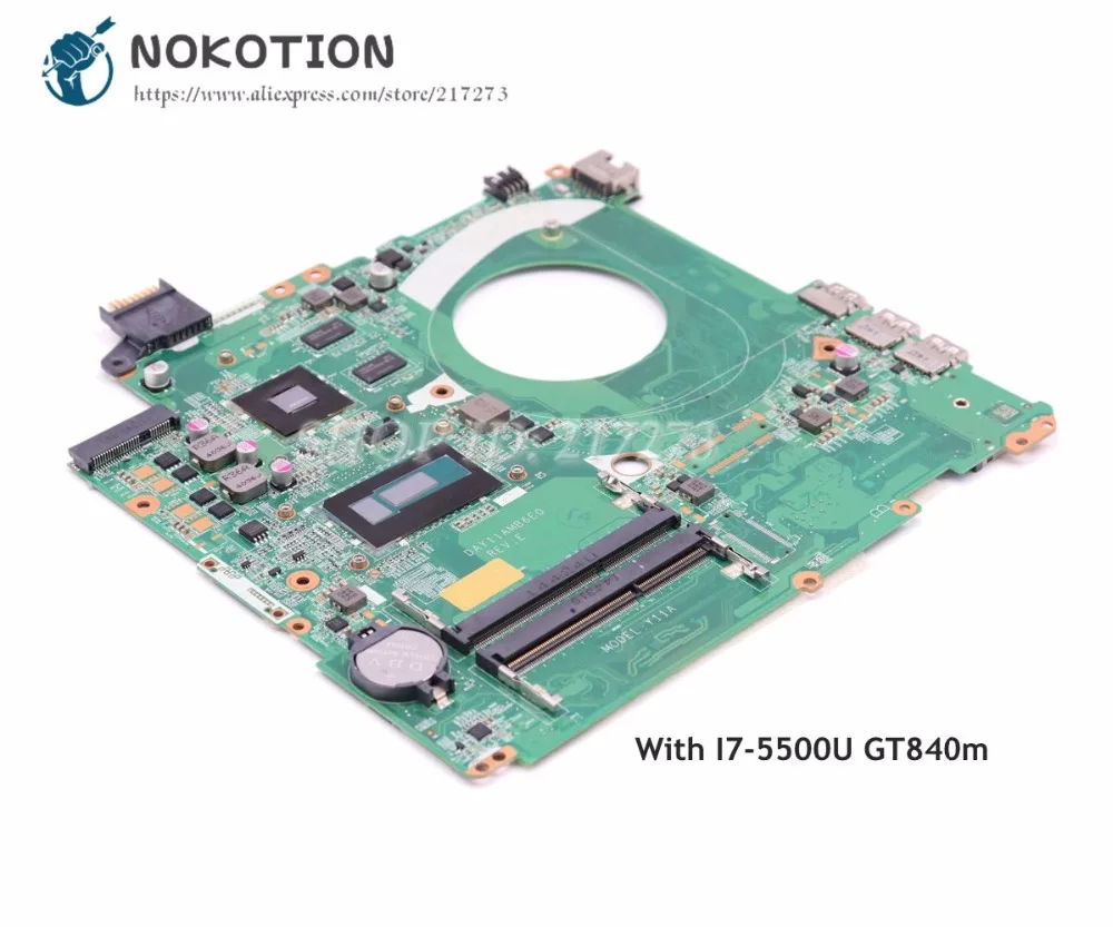 NOKOTION DAY11AMB6E0 794986-501 794986-001 для hp павильон 15 15-P Материнская плата ноутбука I7-5500U процессор GT840M графика