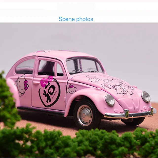 New Arrival Pink 1 32 Hello Kitty Car Alloy Mini Toys Beetle New Arrival Pink 1 32 Hello Kitty Car Alloy Mini Toys Beetle Children Toy