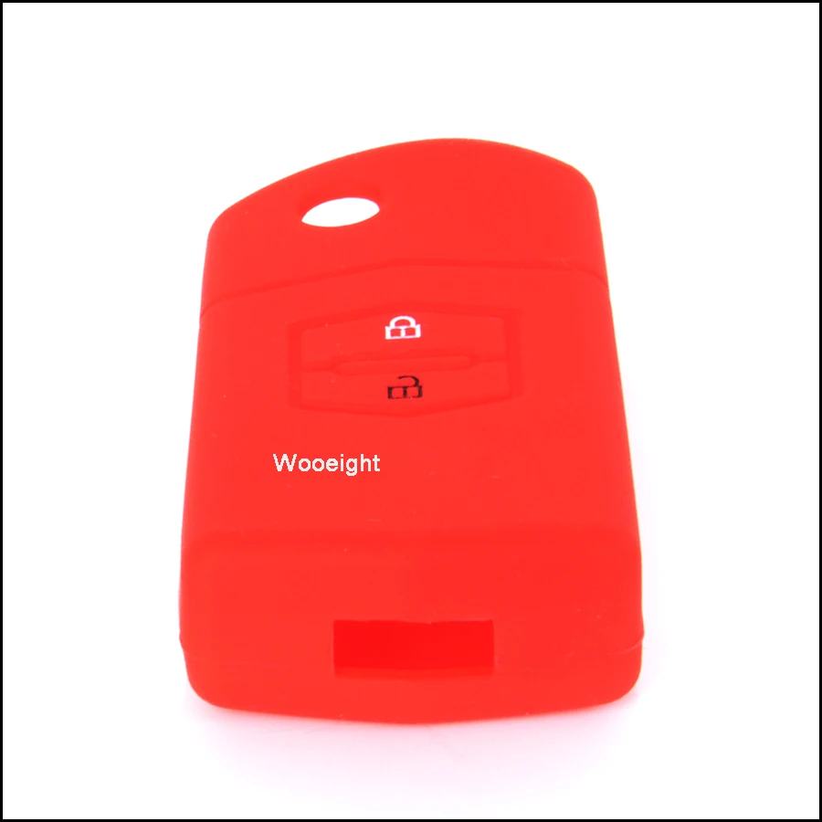 2 Buttons Silicone Car Styling Remote Flip Key Cover Case Fob For Mazda 2 3 5 6 CX7 RX8 MX5 Demio 2009 2010 2011 20 (11)