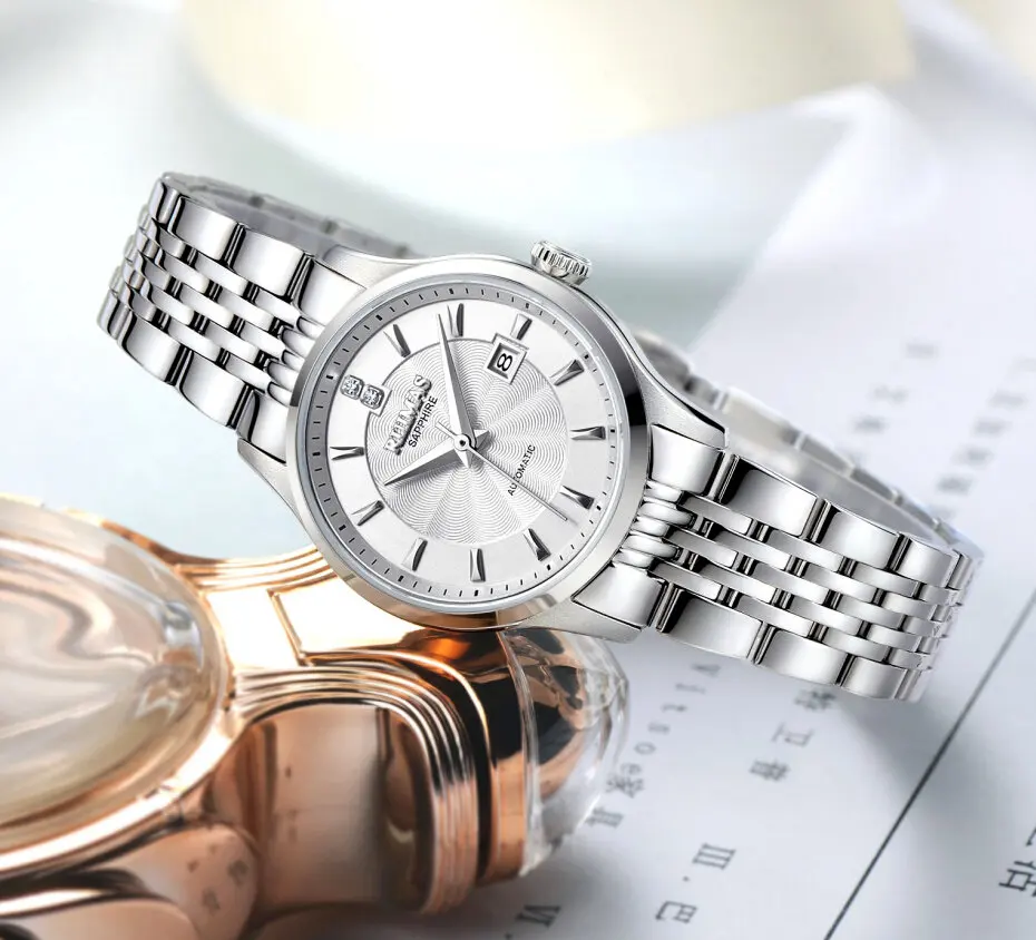 RUIMAS Zegarek Damski, модные женские золотые часы,, механические Женские часы, роскошные классические женские наручные часы, женские часы