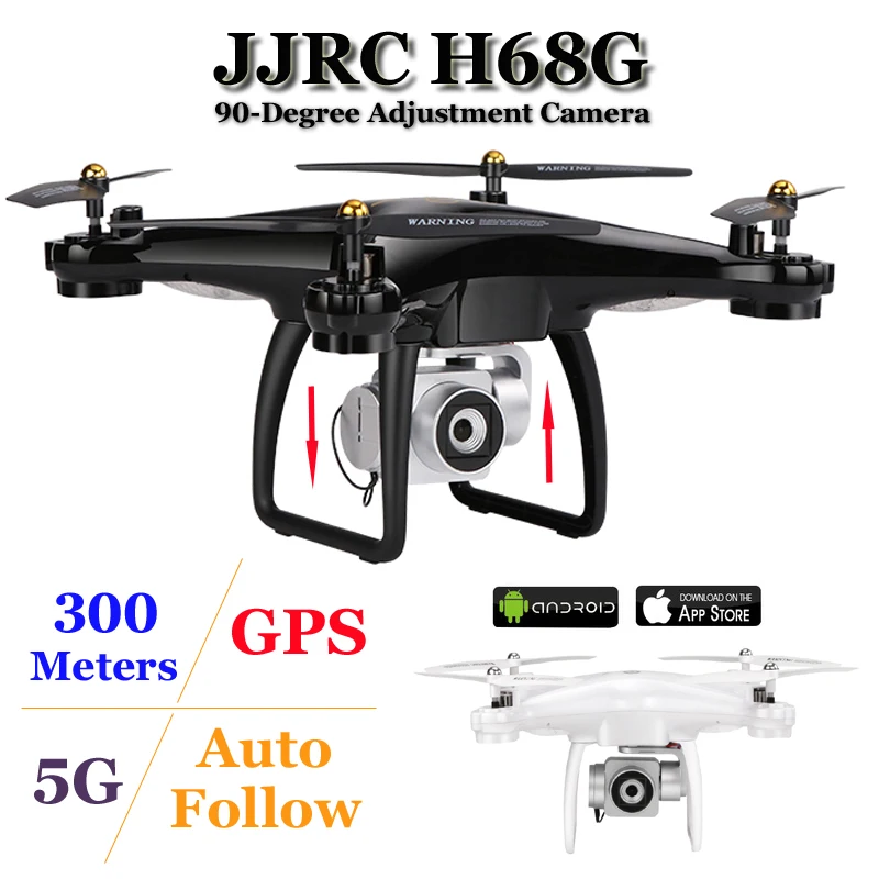 JJRC H68G GPS Drone With Camera 1080P HD 5G Wifi FPV Quadrocopter RC Helicopter Professional Dron Compass Auto Follow Quadcopter