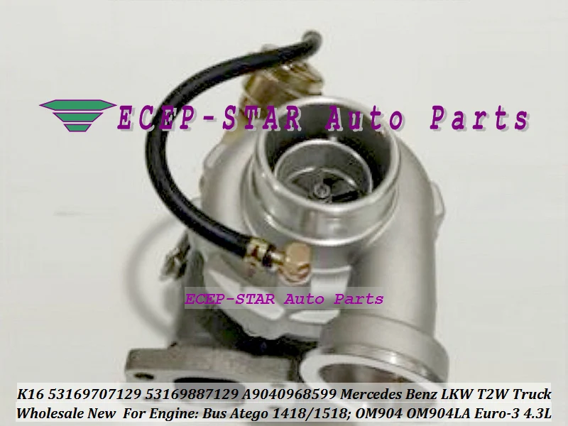K16 53169707129 53169887129 9040968599 7129 Turbo Turbocharger For Mercede Benz LKW T2W Truck Atego 1418 1518 OM904 OM904LA EURO-3 4.3L (2)