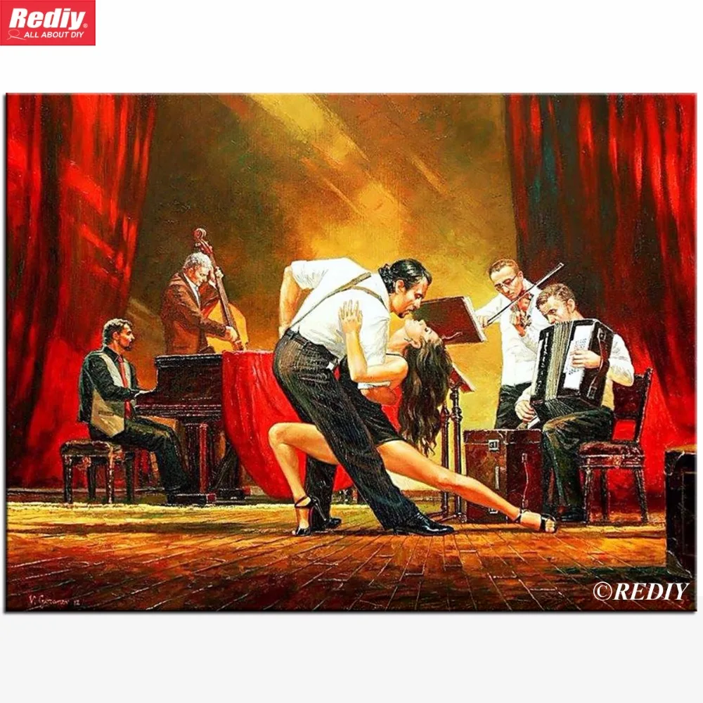 

NEW 3D Diamond Painting Cross Stitch Tango Dance Crystals Rhinestones Embroidery Cross Needlework Full Round Diamond Embroidery