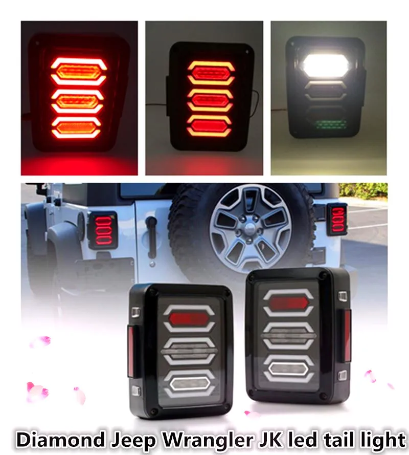 

Smoke LED Tail Lights LED Lamps With Brake for 07~16 Wrangler JK LED Light for car Accessories