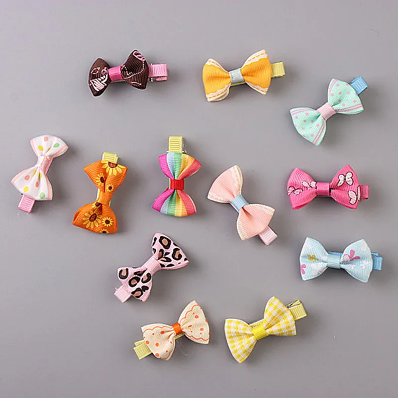 

Small Dog Hair Bows with Clips Pet Supplies Cat Puppy Dog Hairpins Pet Grooming Topknot Hair Beauty Accessories Pack of 10pcs