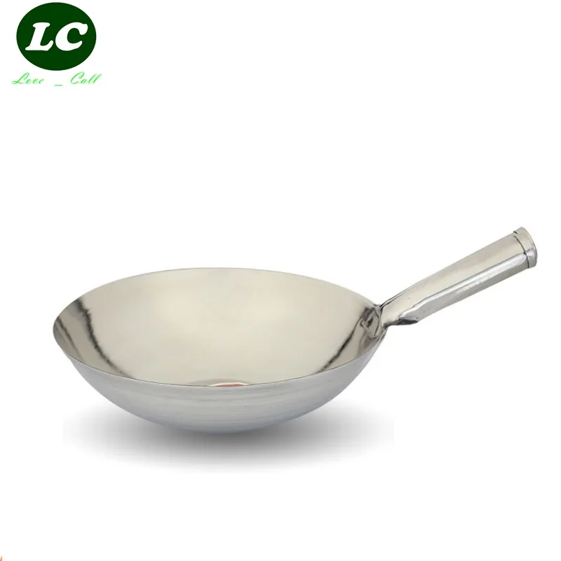 free shipping wok 32cm stainless steel wok pan cooking wok cookware