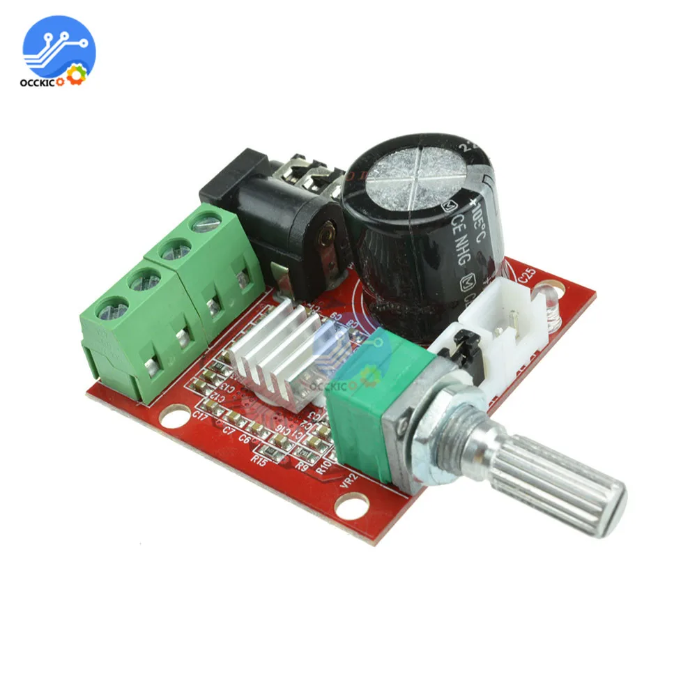 12 В Mini Hi Fi PAM8610 плата аудио стереоусилителя 2X10W двухканальная Плата усилителя