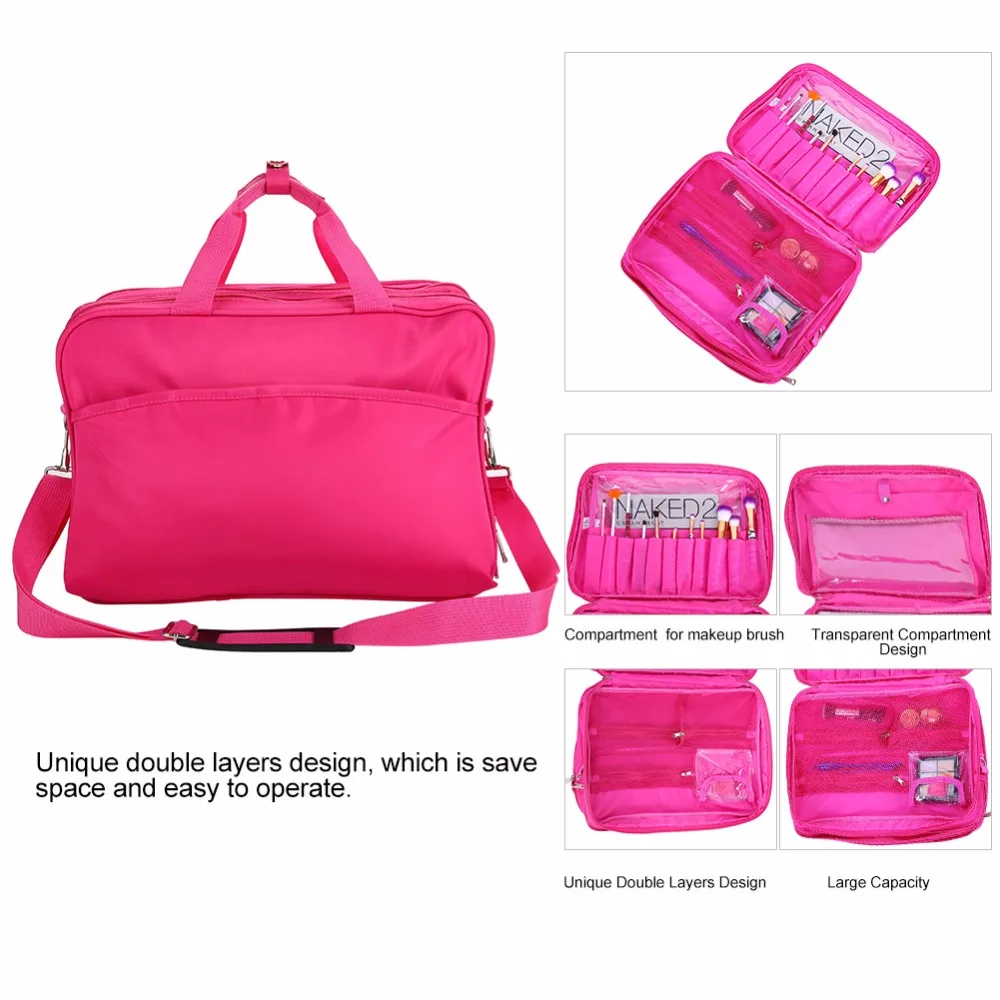 

CClearanc! Multilayer Nail Polish Gel Makeup Storage Cosmetic Bag Case Toiletry Organizer Bag MakeUp for Nail Brushes Pen Bag