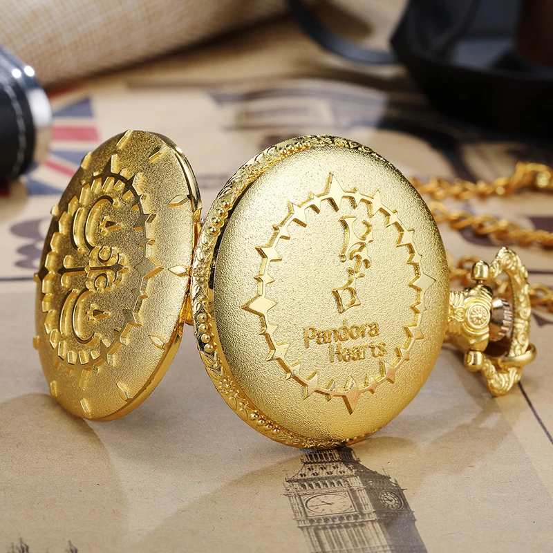 Роскошные круглые золотые кварцевые карманные часы в стиле стимпанк с брелоком и цепочкой на талии винтажные вентиляторы аниме карманные часы для косплея женские мужские подарки