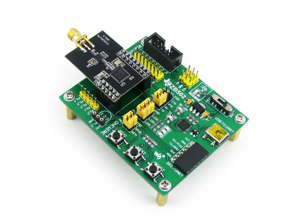 

module Waveshare ZigBee Development Evaluation Kit for CC2530F256 Consists of Mother Board ZB502 + Module XCore2530. =CC2530 Eva