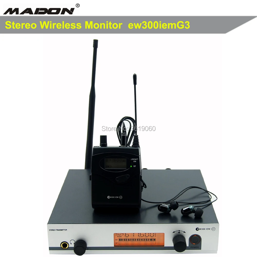 Бесплатная доставка ew300iemG3 UHF стерео Беспроводная система монитора 606 0 613 8 МГц
