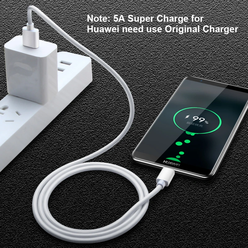 5А USB C Supercharge Type кабель для Huawei P30 Pro P20 Lite Mate 20 P10 3 1 Quick Charge 4 0 быстрой зарядки|Кабели