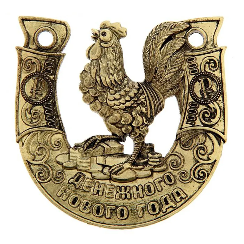 font b 2017 b font Fashion Zinc Alloy Mini Rooster Horseshoe Money font b New