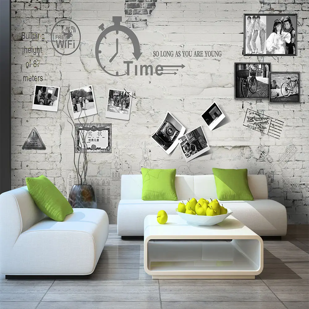 

Custom wallpaper mural retro nostalgic brick wall photo bedroom living room wall - high-grade waterproof material